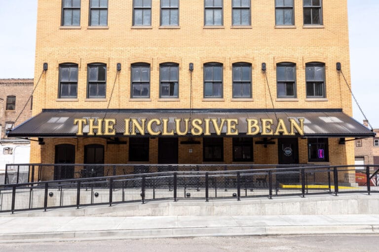 Exterior photo of the Inclusive Bean at Belle City in Racine, WI