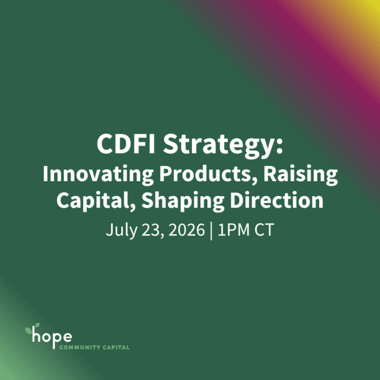 CDFI Strategy title with date and time