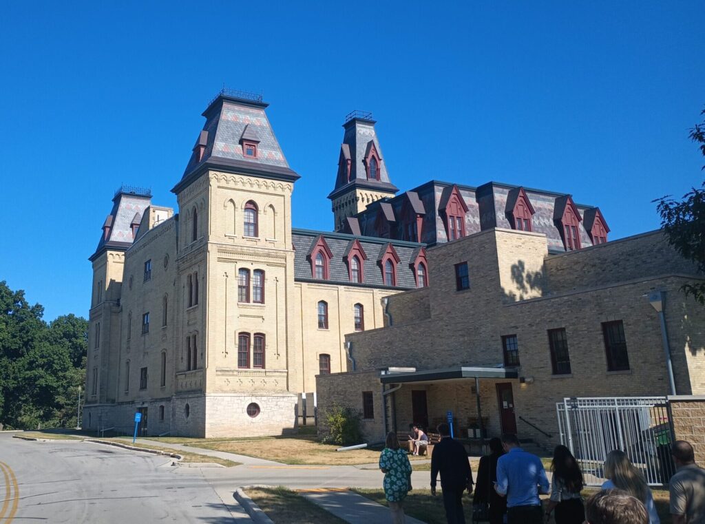 Exterior view of one of the buildings in the Milwaukee Soldiers Home campus